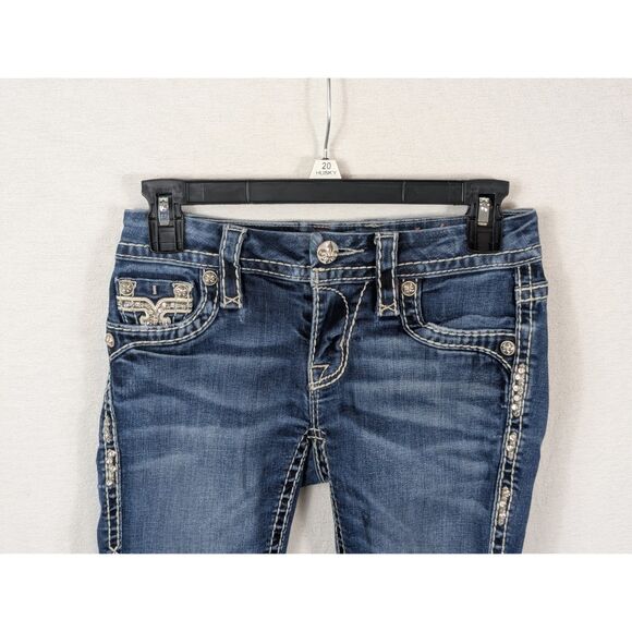 Rock Revival Karla Cuffed Skinny Jeans E8452CK5S Women's Size 25 - Picture 2 of 16